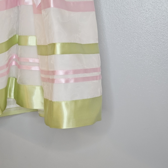 Bonnie Jean Satin Ribbon Dress Pink & Green Size 2T - Picture 13 of 15